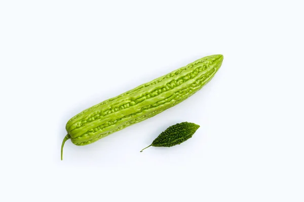 Bitter Melon Bitter Gourd White Background — 스톡 사진