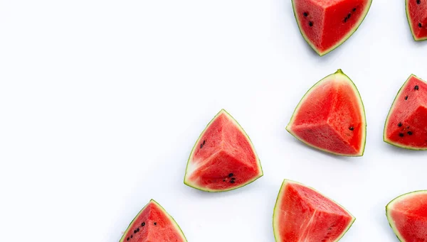 Watermelon White Background Top View — Stock Photo, Image