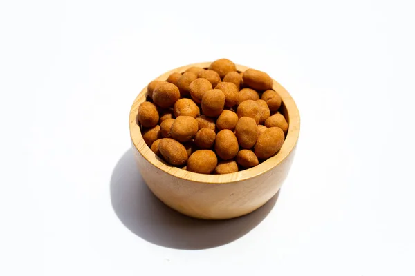 Crispy Peanut Snack Balls White Background — Stock Photo, Image