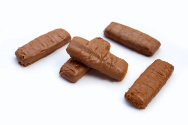 Beyaz üzerine çikolatalı bisküvi.