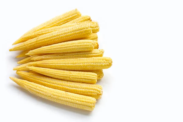 Baby Corn White Background — Stock Photo, Image