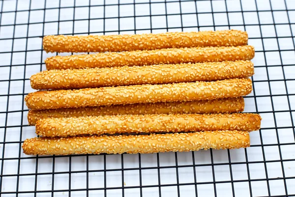Bread Sticks Metal Cooling Rack — Stock Photo, Image