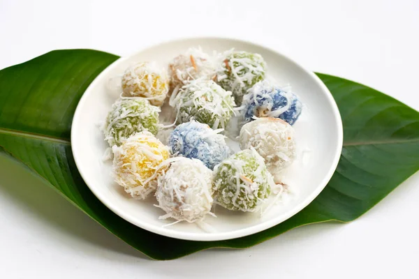 Sobremesa Tailandesa Bolas Coco Coloridas — Fotografia de Stock