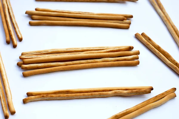 Bread Sticks Fundo Branco — Fotografia de Stock