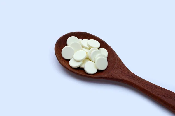 Mléčná Tableta Bílém Pozadí — Stock fotografie