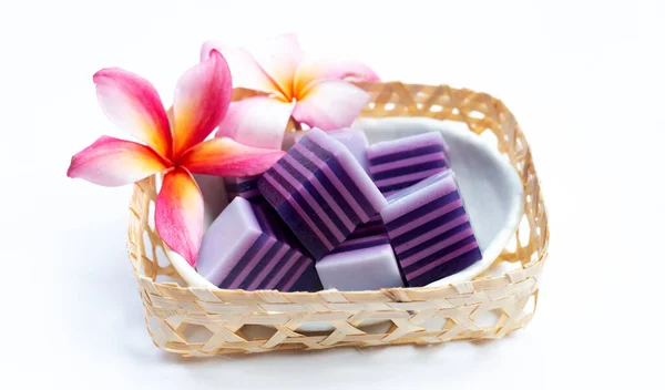 Coconut Milk Purple Sweet Potato Jelly — Stock Photo, Image