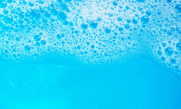 Detergent Foam Bubble Blue Background — Stock Photo, Image