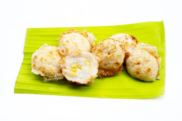 Khanom Krok Thais Kokosmelk Dessert Kokosrijst Pannenkoek — Stockfoto