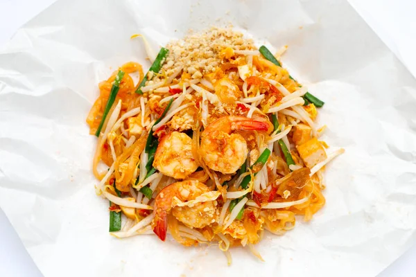 Cibo Tailandese Tagliatelle Riso Fritto Pad Thai — Foto Stock