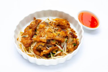 Fasulyeli kızarmış midye krepi.