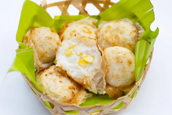 Khanom Krok Thais Kokosmelk Dessert Kokosrijst Pannenkoek — Stockfoto