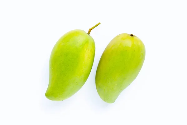 Friss Zöld Mangó Trópusi Gyümölcs — Stock Fotó