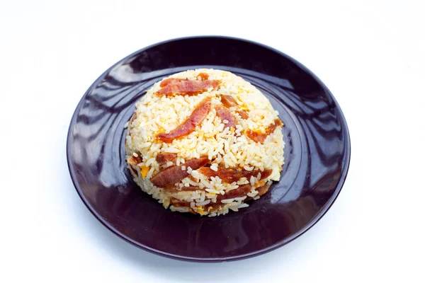 Riz Frit Saucisse Chinoise — Photo