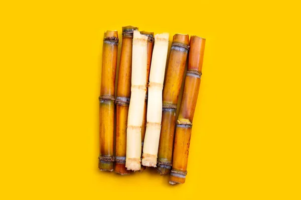 Sugar Cane Yellow Background — Stok fotoğraf