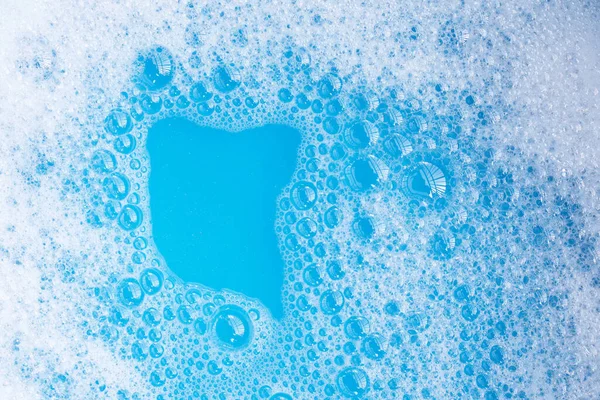 Миючий Піни Бульбашка Синій Фон — стокове фото