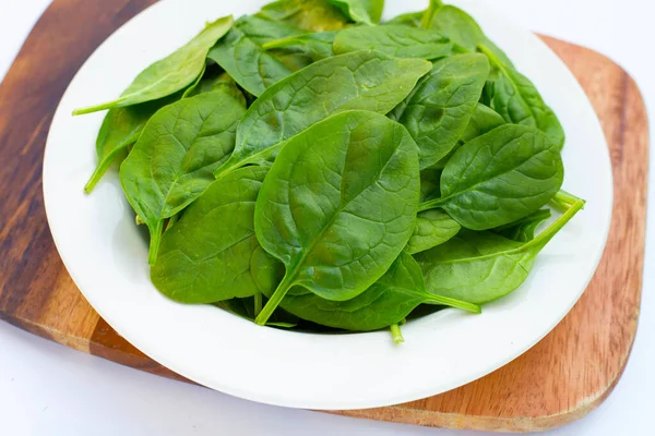 Foglie Spinaci Verdure Estremamente Ricche Nutrienti — Foto Stock