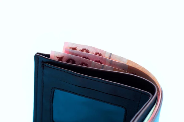 Коричневый Бумажник Белом Фоне — стоковое фото