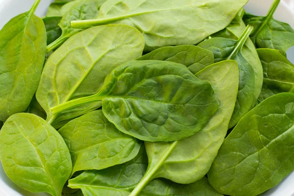 Spinatblätter Extrem Nährstoffreiches Gemüse — Stockfoto