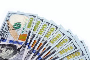 100 dolarlık banknotlar. Mali konsept