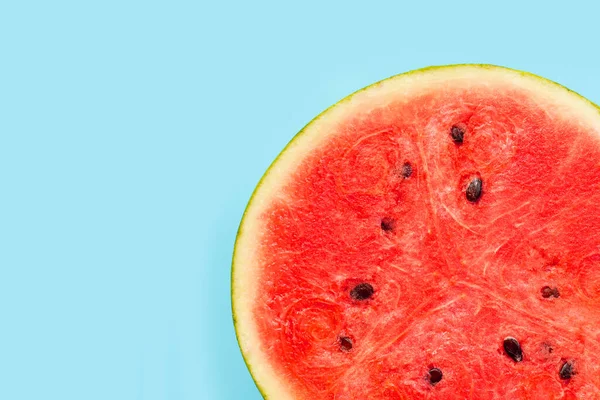 Watermelon Blue Background Copy Space — Stock Photo, Image