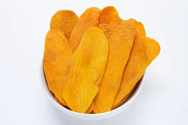 Dried Mango White Background — Stock Photo, Image