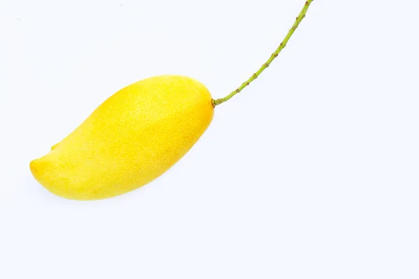 Fruta Tropical Mango Sobre Fondo Blanco Vista Superior — Foto de Stock