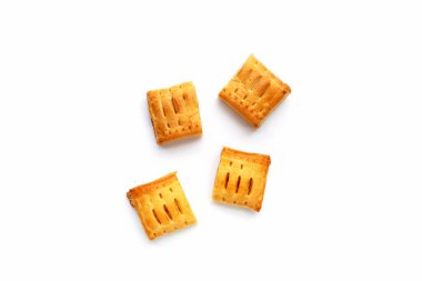 Ananas pasta beyaz arka plan üzerinde.