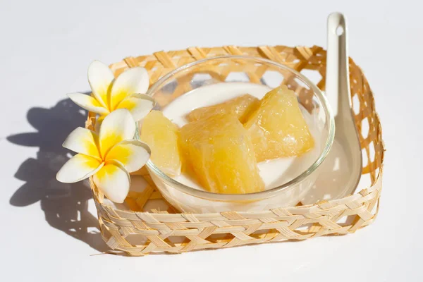 Tapioca Calda Com Leite Coco — Fotografia de Stock