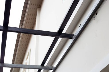 Steel roof structure. Build a room addition