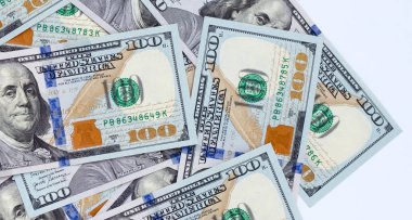 100 dolarlık banknotlar. Mali konsept