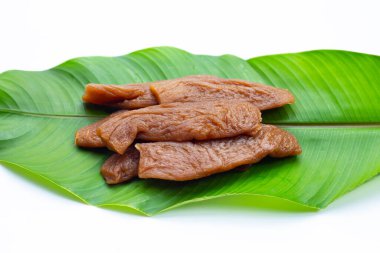 Preserved turnip (radish) on white background.