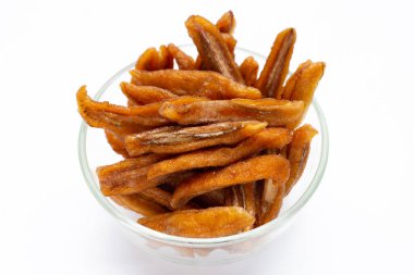 Sun dried banana. Fruit snack