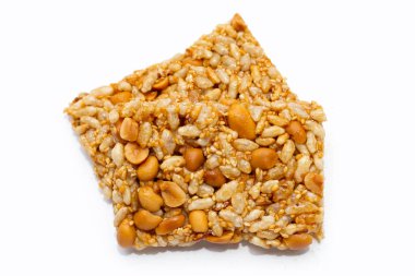 Krayasart, Thai crispy rice, peanut and sesame cereal bar