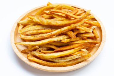 Crispy banana sticks. Fruit snack