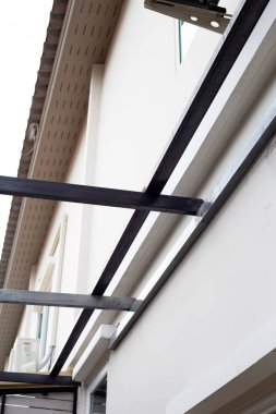 Steel roof structure. Build a room addition