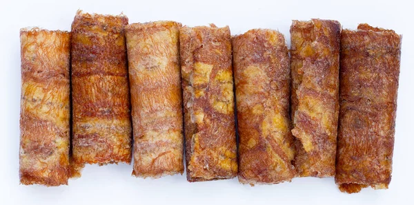 Sun Dried Banana Roll Snacks — 图库照片