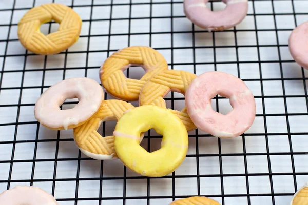 Cookie Shapes Donut Colorful Snack — Foto Stock