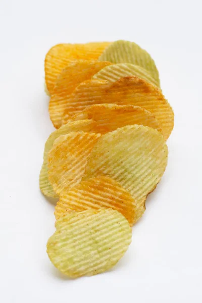 Potato Chips White Background — Stock Photo, Image