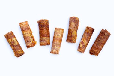 Sun dried banana roll snacks