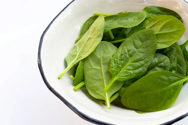 Špenátové Listy Extrémně Živiny Bohatá Zelenina — Stock fotografie
