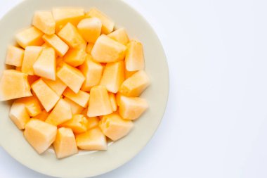 Kavun beyazda izole edilmiş..