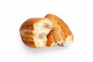 ekmek beyaz arkaplanda izole edildi