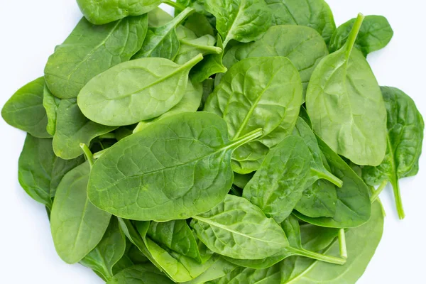 Spinach Leaves White Background — Stock Photo, Image