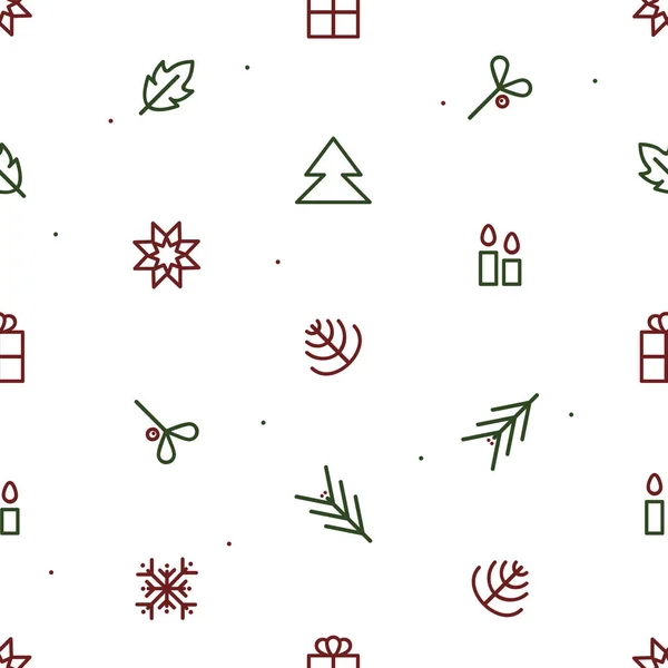 Symbole Świąteczne Białym Tle Boże Narodzenie Tematyczne Tło — Wektor stockowy