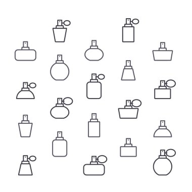 Taslak parfüm şişeleri - vektör illüstrasyonu