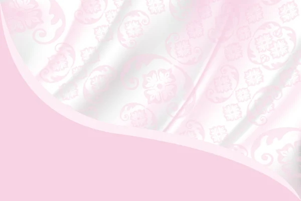 Plantilla de tarjeta con patrón de tela en rosa claro — Vector de stock