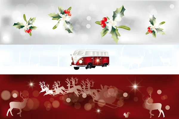 Diverses bannière de Noël — Image vectorielle