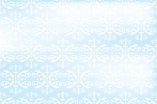 Patrón blanco floral sin costuras — Vector de stock