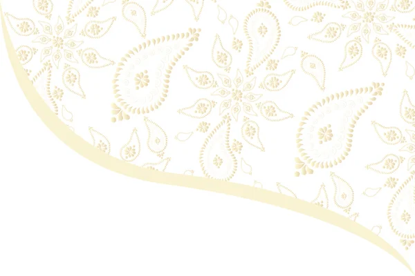 Zarte goldene Paisley nahtlose Musterkarte — Stockvektor