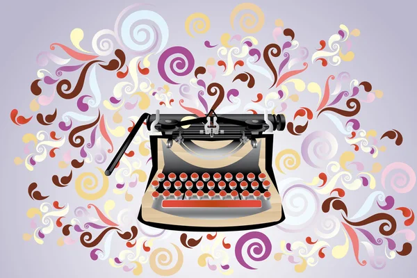 Творческая пишущая машинка — стоковый вектор